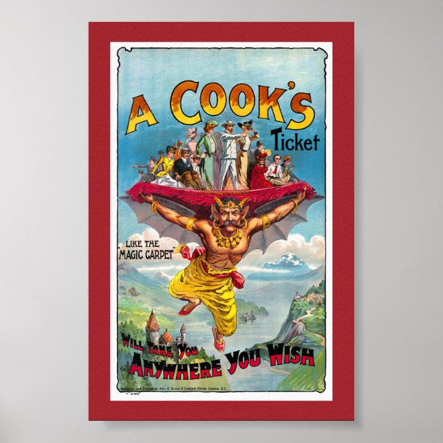 England Vintage Circus Poster Restored (Front)