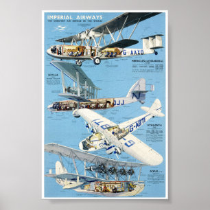England Vintage Travel Poster Restored