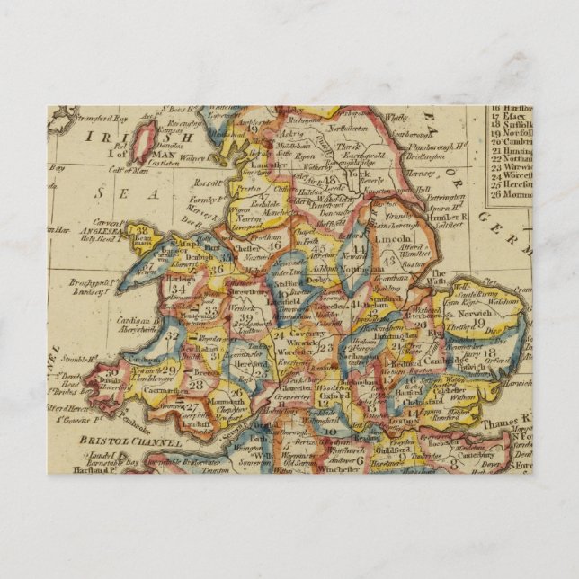 England, Wales 6 Postcard (Front)