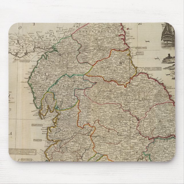 England, Wales north Mouse Pad (Front)