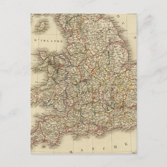 England, Wales Postcard (Front)