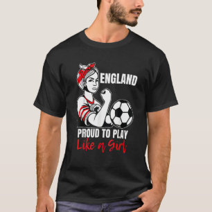 England Womens Football Kit for Girls & Female Soc T-Shirt
