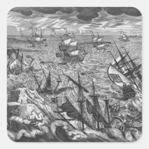 England's Great Storm Square Sticker