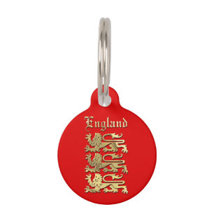 England's Royal Arms Pet Tag
