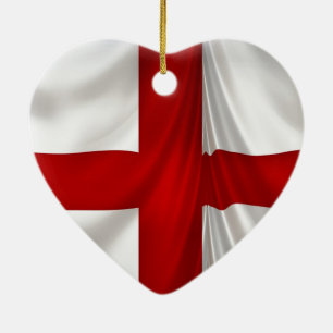 England's St George Cross Patriotic Flag Ceramic Tree Decoration