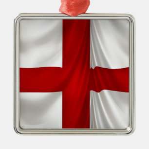 England's St George Cross Patriotic Flag Metal Ornament