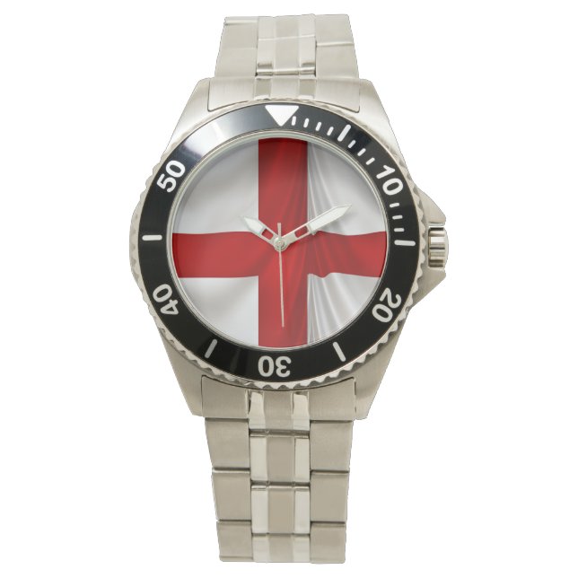 England's St George Cross Patriotic Flag Watch (Front)