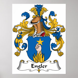 Engler Family Crest Poster