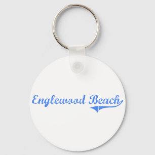 Englewood Beach Florida Classic Design Key Ring