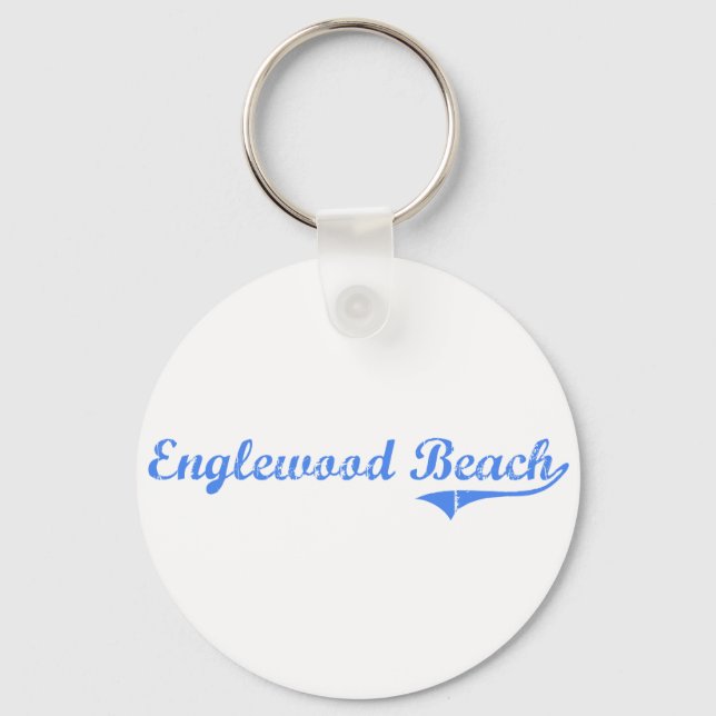Englewood Beach Florida Classic Design Key Ring (Front)