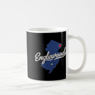 Englewood New Jersey Nj Map  Coffee Mug