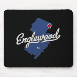 Englewood New Jersey Nj Map Mouse Pad