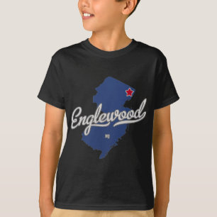 Englewood New Jersey Nj Map  T-Shirt