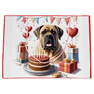 Englische Dogge Mastiff Birthday Large Gift Bag