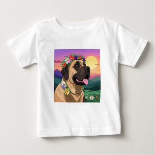 Englische Dogge Mastiff Comic Baby T-Shirt