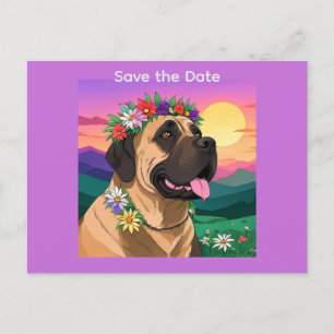 Englische Dogge Mastiff Date Holiday Postcard