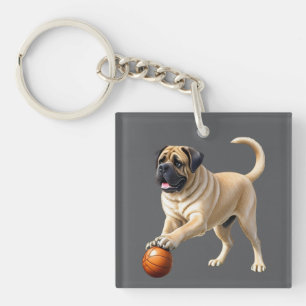 Englische Dogge Mastiff mit Ball Key Ring