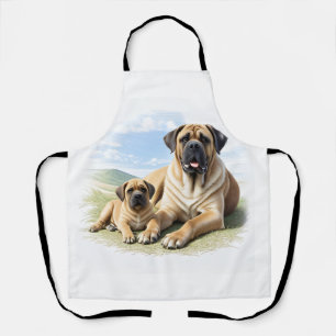 Englische Dogge Mastiff mit Kind Apron