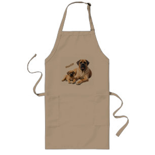 Englische Dogge Mastiff mit Kind Long Apron