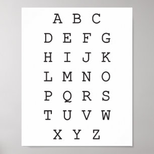 English alphabet, ABC Poster