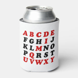 English Alphabet Can Cooler