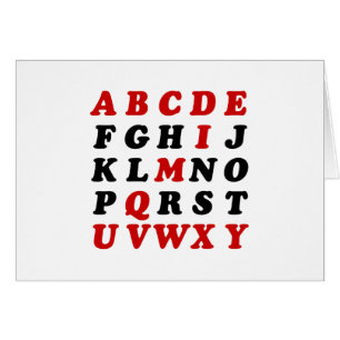 English Alphabet Card