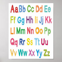 English Alphabet For Kids Poster