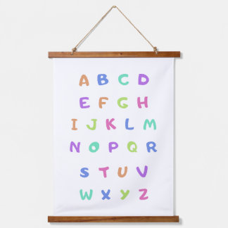 English alphabet hanging tapestry