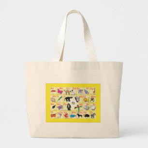 English Alphabet Large Tote Bag