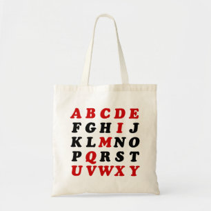 English Alphabet Tote Bag