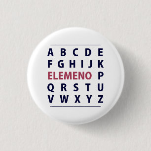 English Alphapbet ELEMENO Song 3 Cm Round Badge