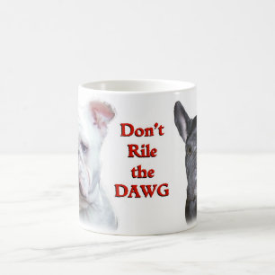 English and French Bulldogs mug
