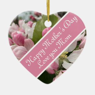 English Apple Blossom Mother’s Day Ceramic Ornament
