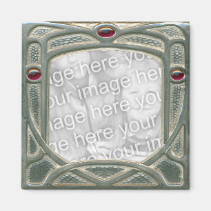 English Arts & Crafts frame with Garnets Magnet