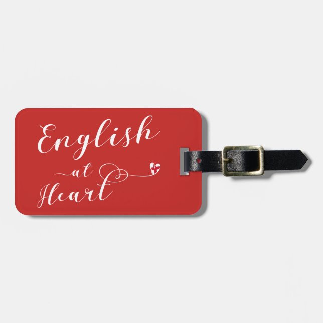 English At Heart Luggage Tag Template, England (Front Horizontal)