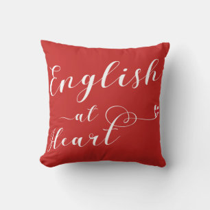 English At Heart Throw Cushion, England Cushion
