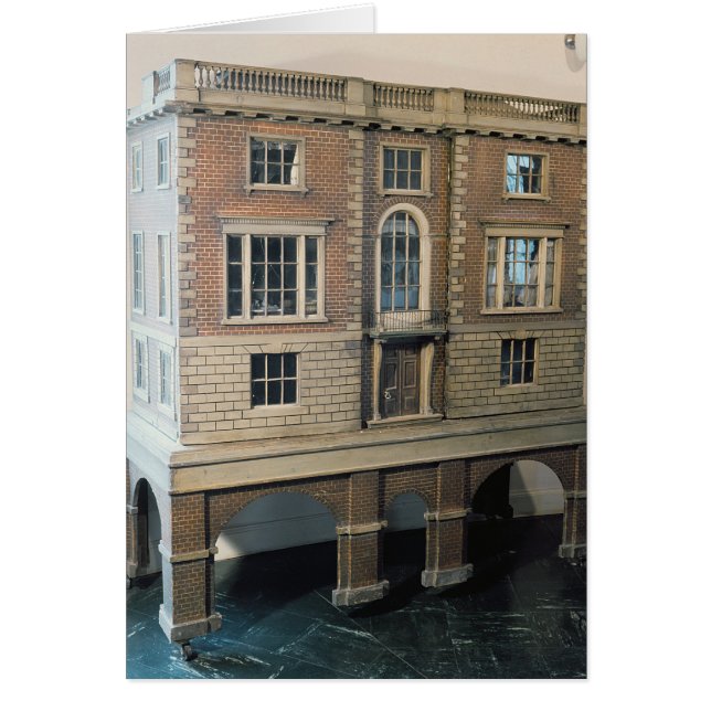 English balustraded doll's house with balcony (Front)