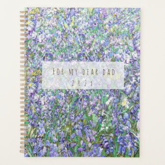 English bluebell field oil painting  planner