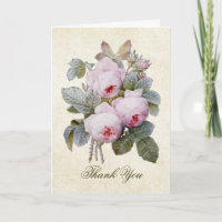 English Bourbon Rose Bouquet Thank You