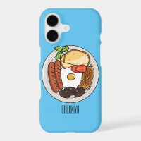 English breakfast cartoon illustration