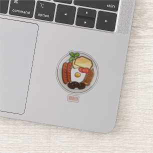 English breakfast cartoon illustration