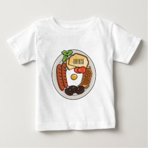 English breakfast cartoon illustration baby T-Shirt
