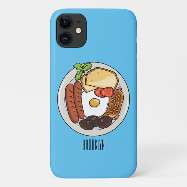English breakfast cartoon illustration Case-Mate iPhone case (Back)