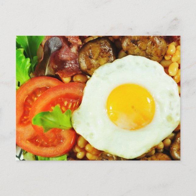 English breakfast design postcard (Front)