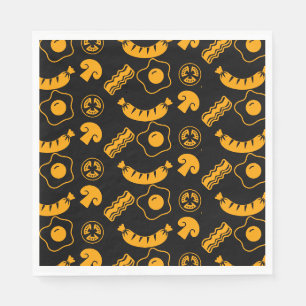English Breakfast Pattern Napkin
