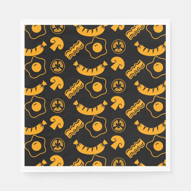 English Breakfast Pattern Napkin (Front)