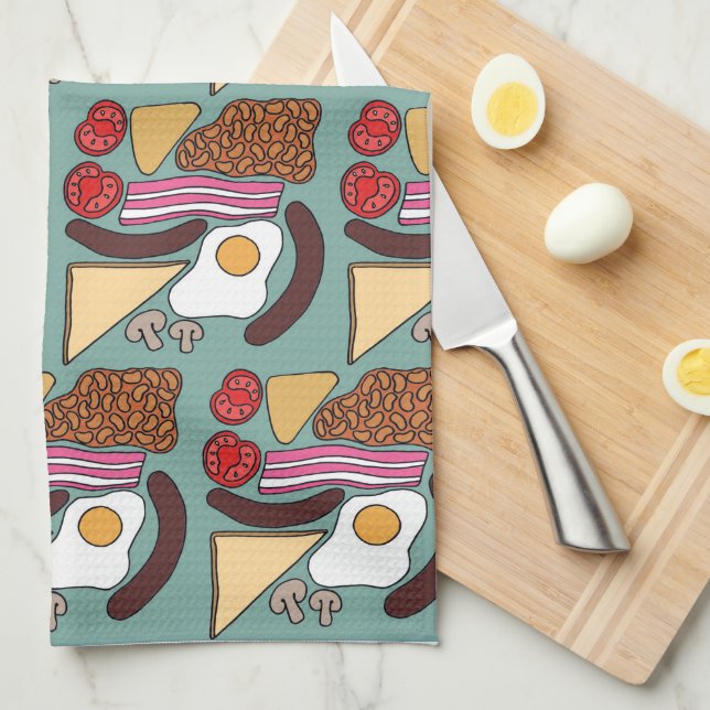 English Breakfast Tea Towel (Quarter Fold)