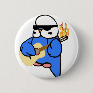 English Budgie Unplugged 6 Cm Round Badge