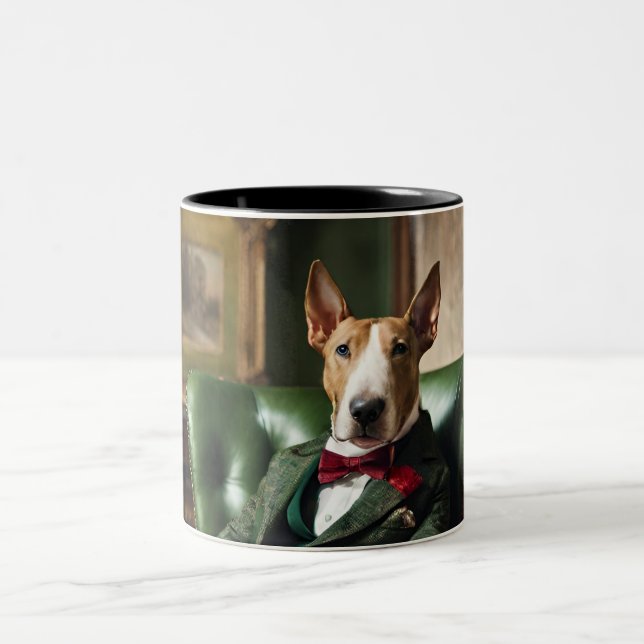 English Bull Terrier 2 tone coffee mug (Center)