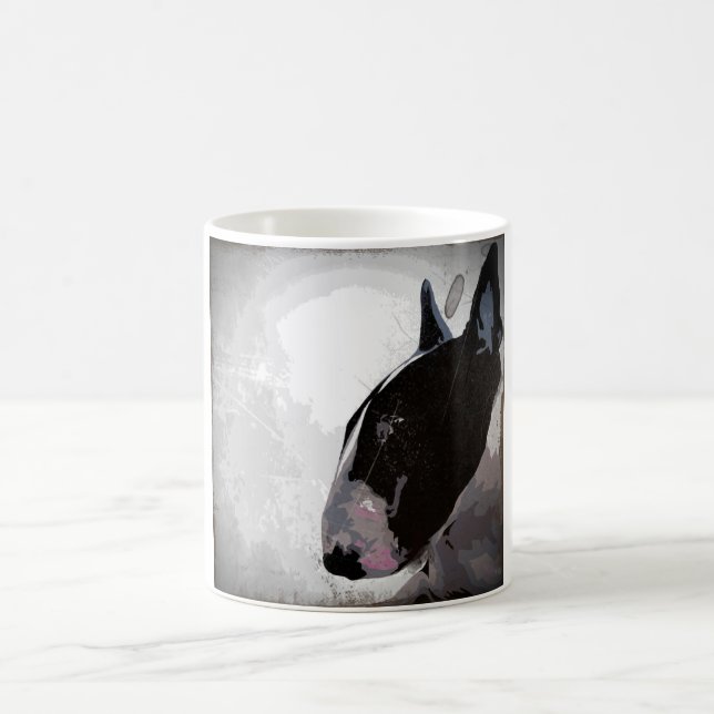 English Bull Terrier arty urban design MUG (Center)